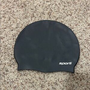Sporti Black Swim Cap